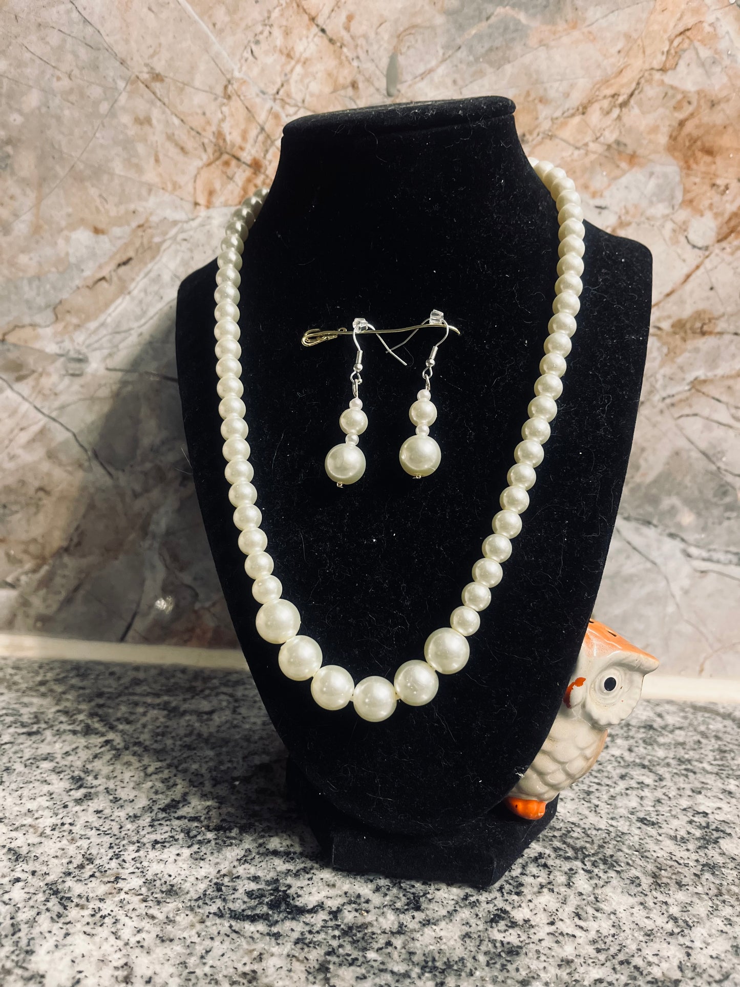 White Ivory Pearl Set